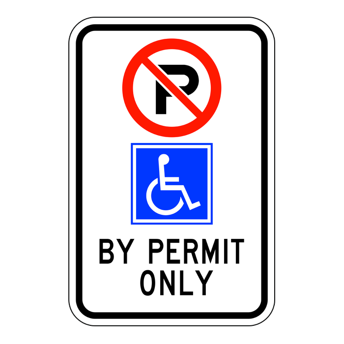 Sign, Handicap Parking, 30X45Cm W/